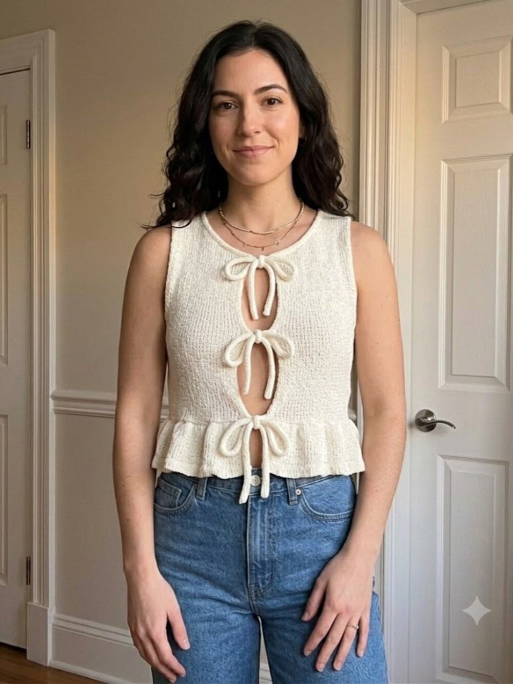 Divided H&M cropped peplum knit top - New with tags - Size Large